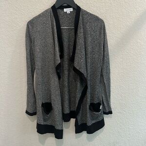 Calvin Klein. Gray and Black cardigann size S